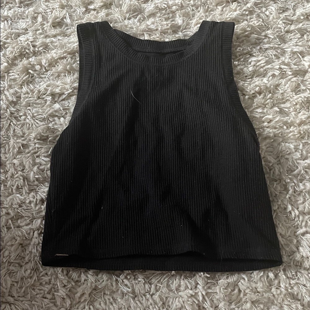 Hollister Black Ribbed Tank Top